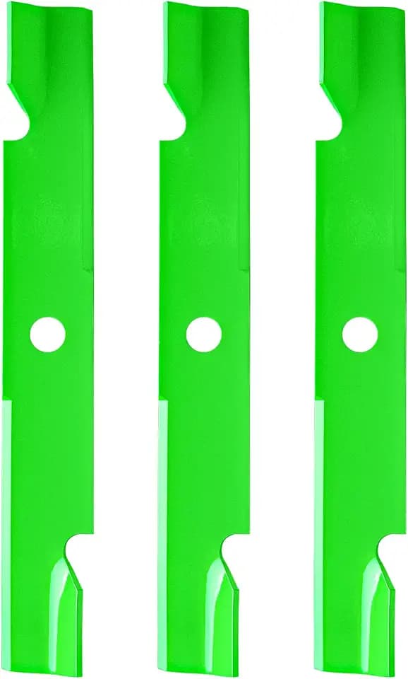52" Deck Mower Blades Fit for Exmark Toro Lazer Z X AS CT HP AC E Series Lazer S-Series Turf Tracer X S Series Pioneer S E Series Lawn Mower Replaces OEM 103-6402-S 109-6873 (Notched High Lift) 3 Pack