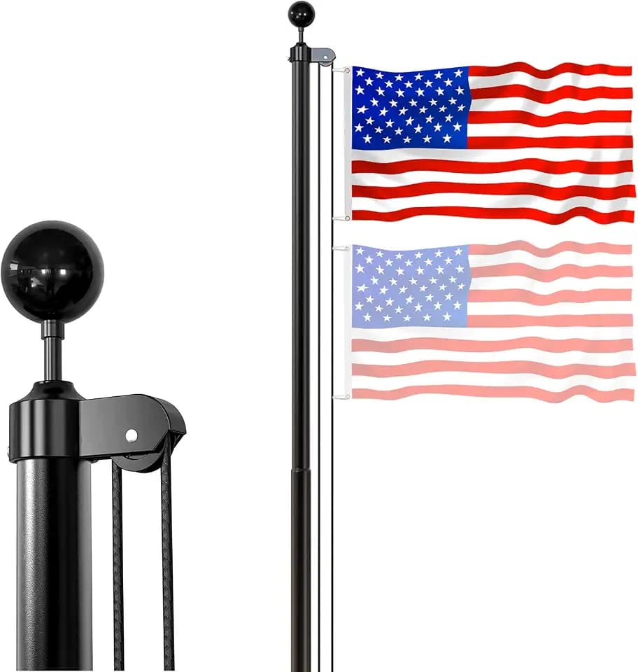 iElyiEsy 20FT Aluminum Flag Pole Kit with 3x5 FT US Flag