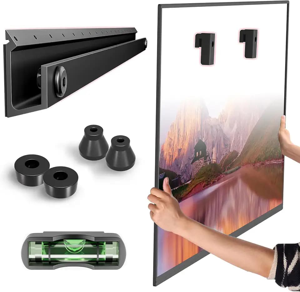 No Stud TV Wall Mount, Studless Drywall TV Bracket for 22"–55", Up 100lbs