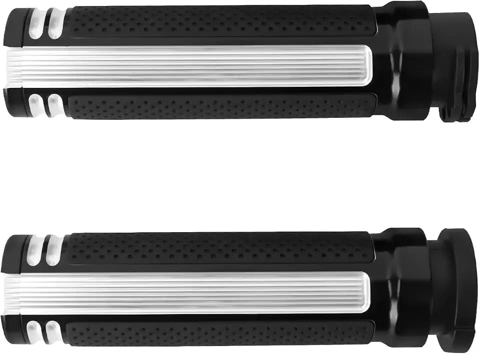 1'' Motorcycle Hand Grips Cable Throttle Handlebar Grips