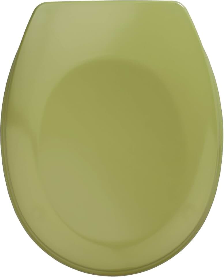 WENKO WC-Sitz Mod. Bergamo antibakteriell Duroplast Kratzfest bruchsicher rostfreie Edelstahlbefestigung Maße 37 x 44 x 4 cm grün