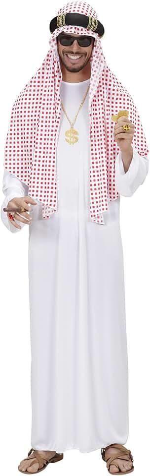 W WIDMANN MILANO Party Fashion - Kostüm arabischer Scheich, Tunika, Orient, Sultan, Faschingskostüme