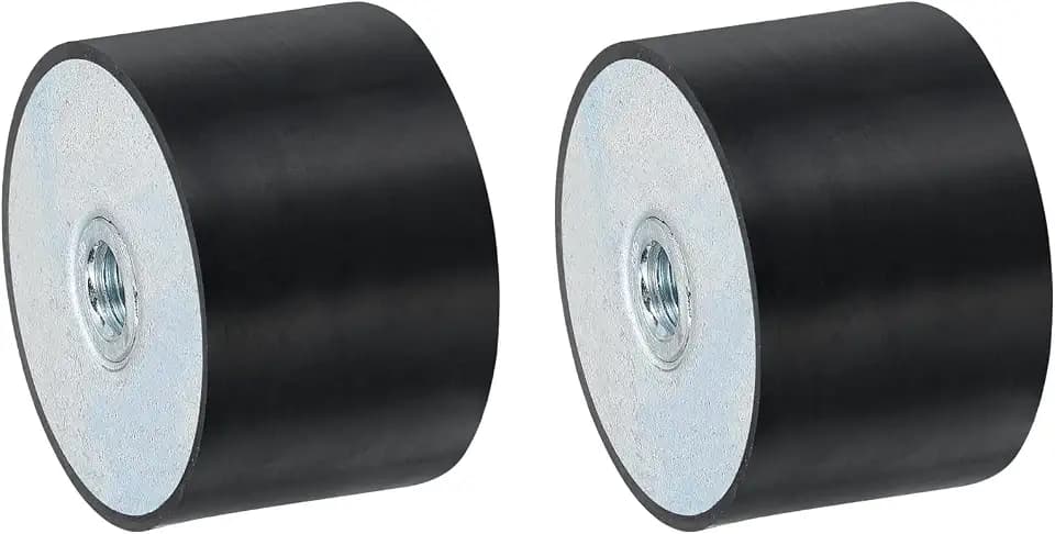 sourcing map 2 Stück 60 x 40 mm M12 Gewinde Innengewinde Gummi-Halterungen, Vibrationsisolatoren, ersetzt Anti-Vibrationspads, flacher Silentblock-Basisblock