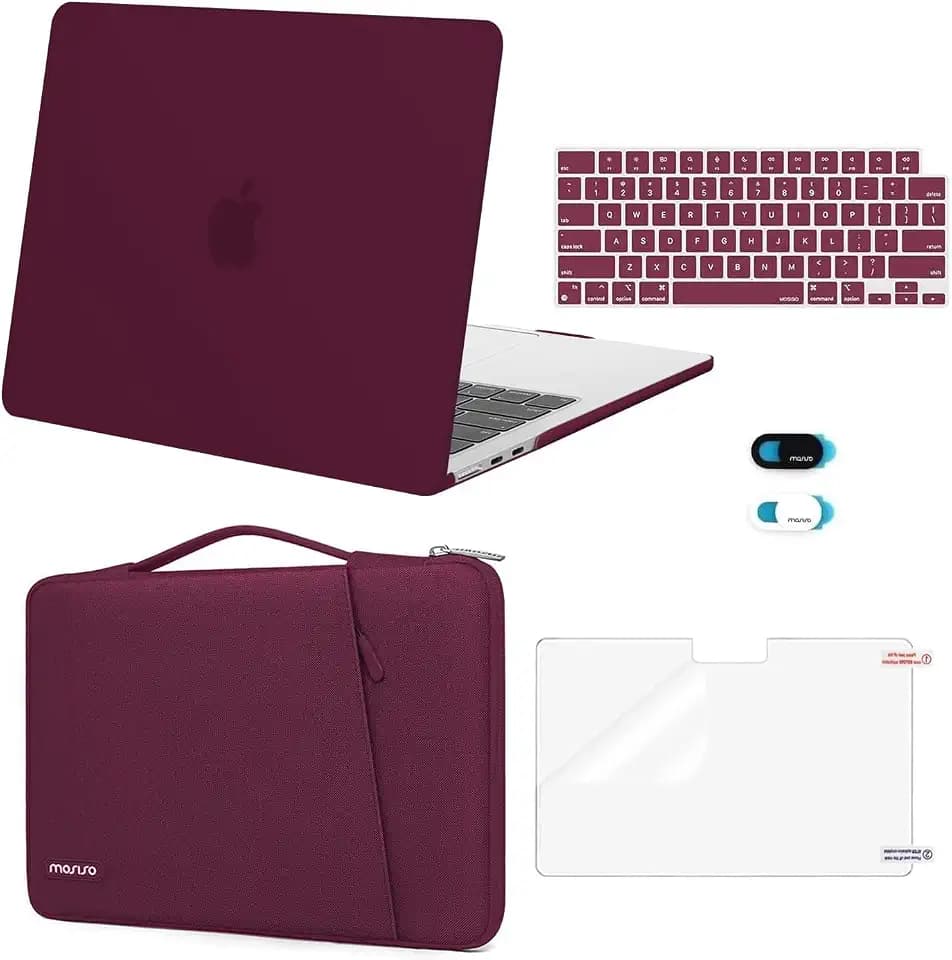 MOSISO Compatible with MacBook Air 13 inch Case M5 M4 M3 M2 2026-2022