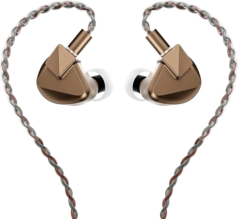 Letshuoer S12 Ultra 14.8mm Planar Driver in Ear Monitor IEM,HiFi Wired Earphones with Detachable 2pin 392-Core Silver-Plated Cable for Musicians Audiophiles (Mocha, 3.5mm/4.4mm Connector)