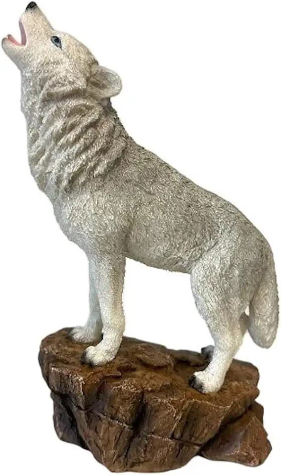 The Bridge Collection Grey Wolf Howling Figurine