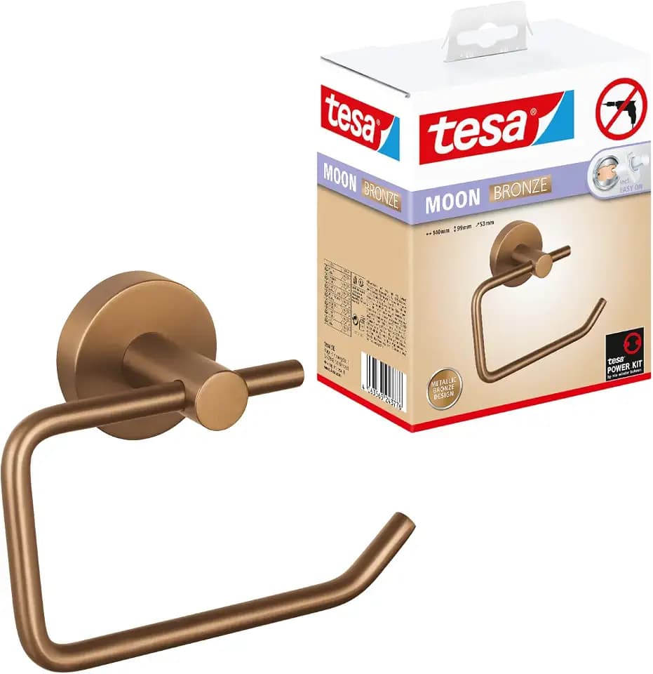 tesa Moon Bronze Toilettenpapierhalter ohne Deckel - 140 mm x 99 mm x 53 mm