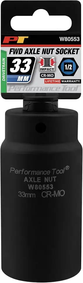 Performance Tool W80553 33 mm Front Wheel Drive Axle Nut Socket