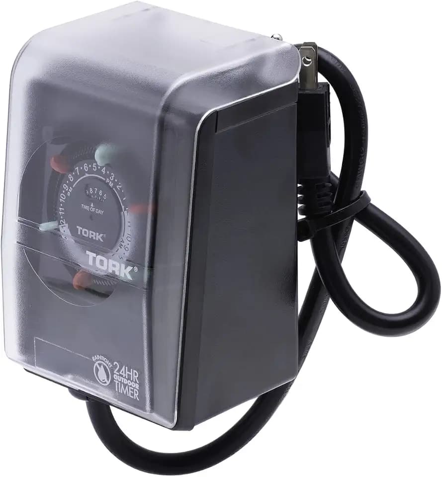 NSi RHB32RC Indoor/Outdoor 15-Amp Plug-in Heavy Duty Mechanical Timer, Clear Cover