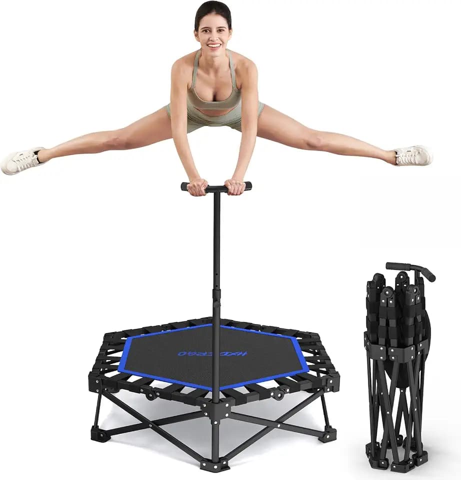 HXD-ERGO Trampolin Klappbar mit Sicherheitsgriff