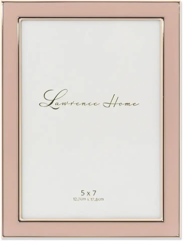 Lawrence Frames Metal Frame, Polished Enamel, Pink, 5x7