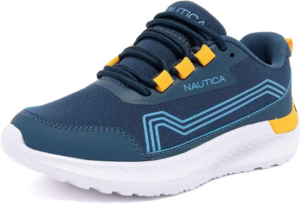 Nautica Kids Boys and Girls Athletic Slip-On Sneakers, Lightweight Bungee Running Shoes for Toddler, Little Kid, and Big Kid