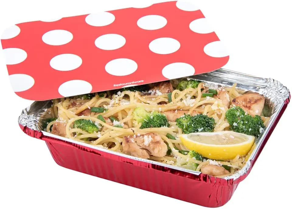 Restaurantware 16 oz Aluminum Rectangle Lux Take Out Container, 200 Ct