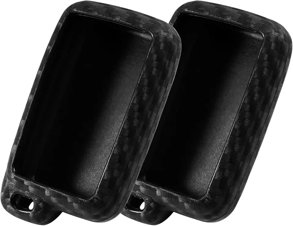 Key Fob Cover Carbon Fiber Fits for Toyota Avalon Uni Button 2 Pcs