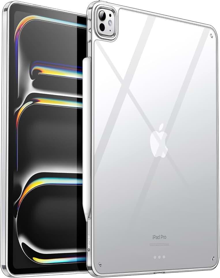JETech Clear Case for iPad Pro 13" M5/M4 (2025/2024), Anti-Yellowing