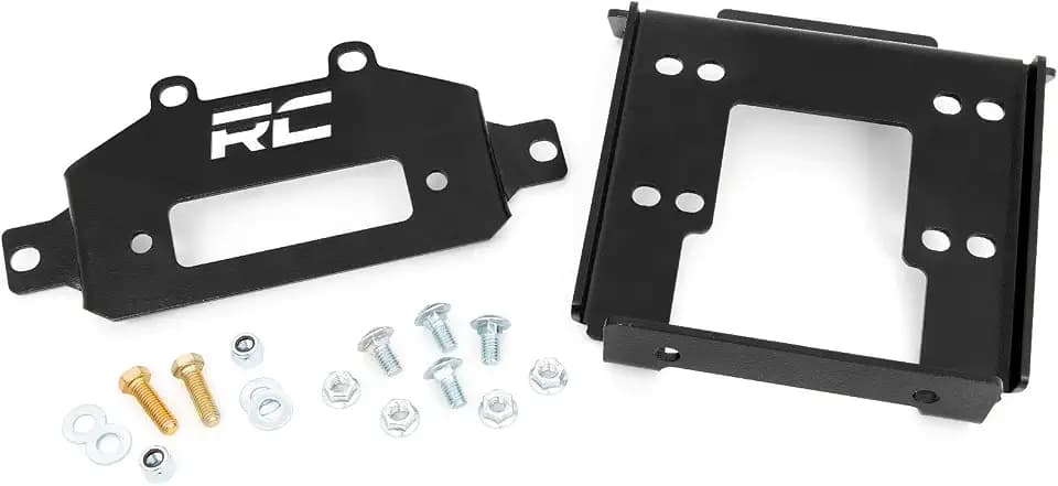 Rough Country Winch Mounting Plate for 2014-2022 Polaris RZR XP 1000 - 93042 , Black