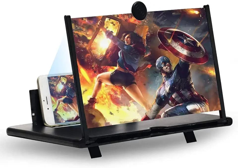 16Zoll bildschirmlupe für Smartphones, 3D HD Handy vergrößerungs Bildschirm,bildschirmvergrößerung Smartphone,for Movies, Videos, Gaming