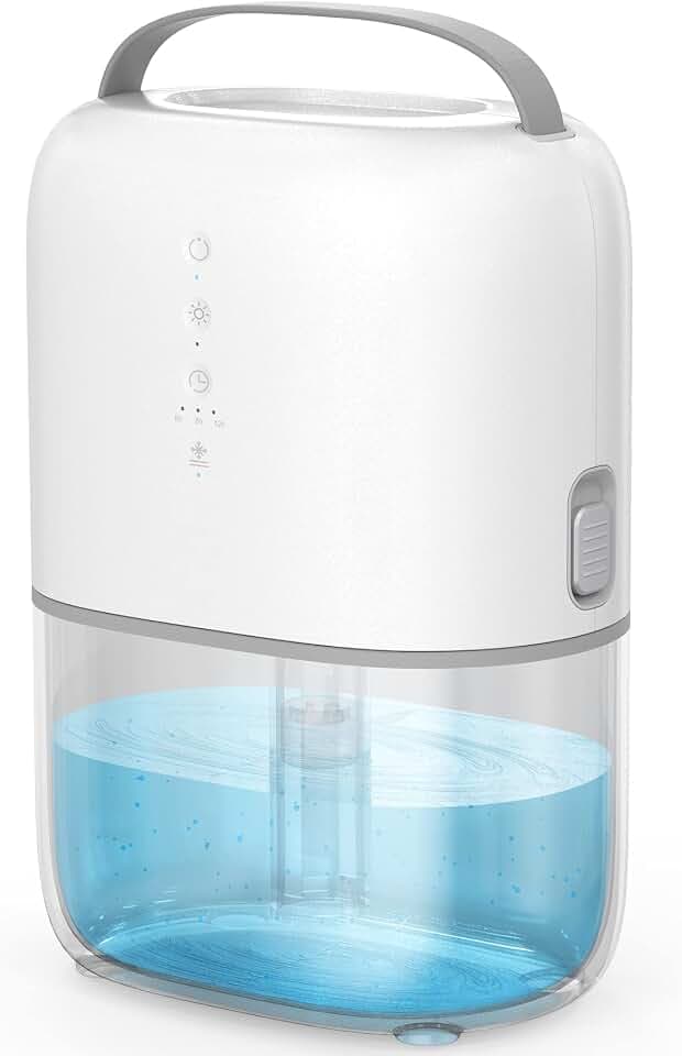 CONOPU Luftentfeuchter 1700ml, Luftentfeuchter Elektrisch mit Timer, Abtauschutz, LED-Licht, Ultraleise Luftentfeuchter für Zuhause, Schlafzimmer, Badezimmer, Kleiderschrank, Wohnmobil, (DJQP07)