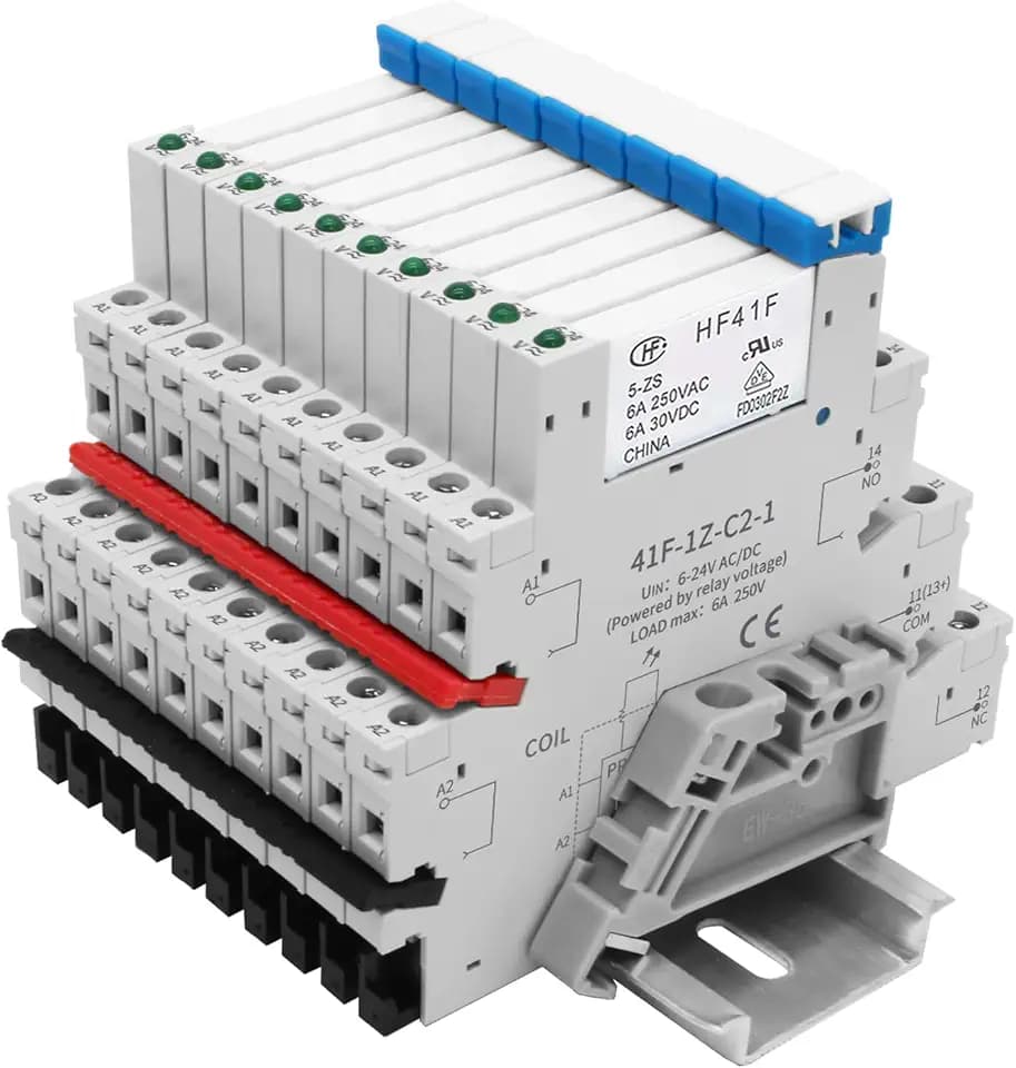 (10 pcs) 5V Relais für Hutschiene, 6A 250VAC/30VDC, 5 polig Slim,ReleyWell