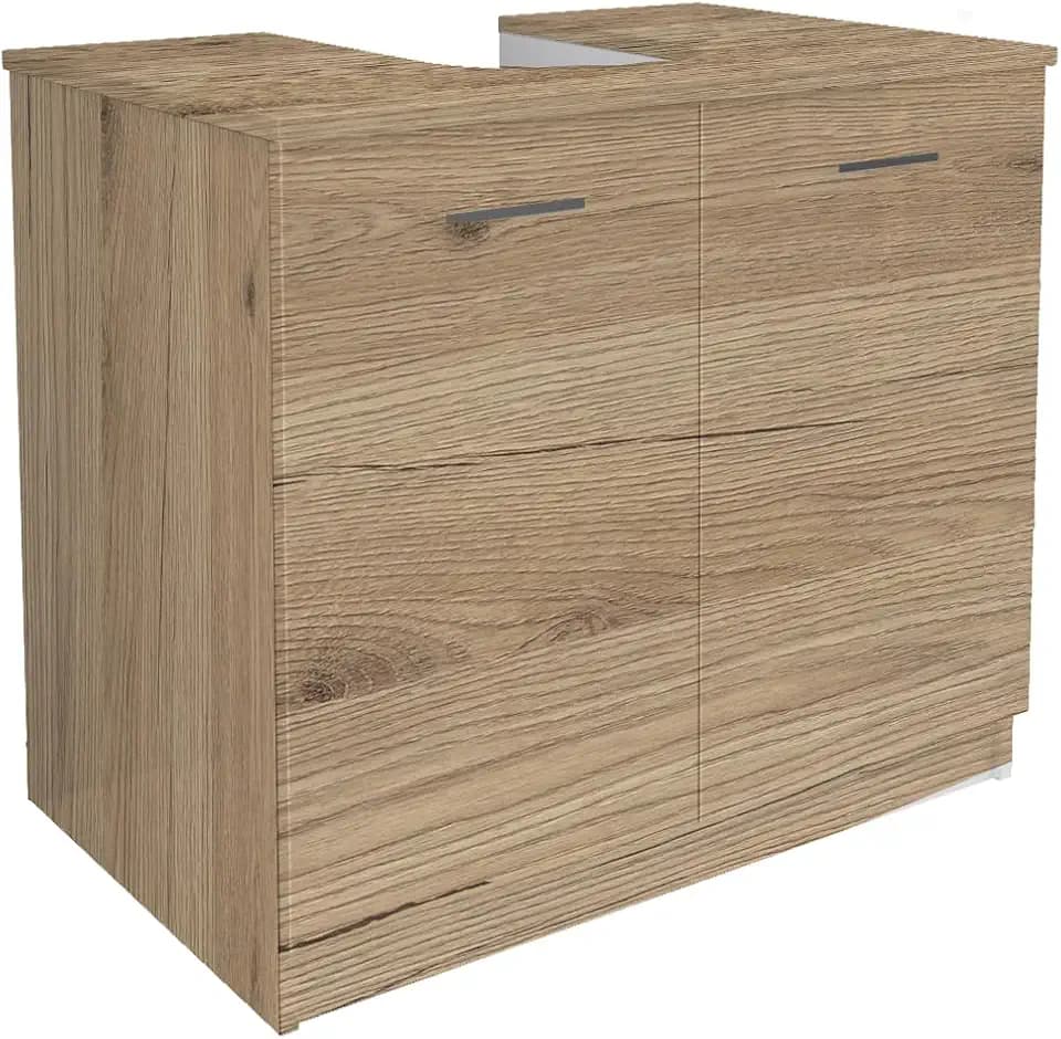 Mama Store Möbelabdeckung zur Selbstmontage mit 2 Türen Eiche Natur, B 70 cm x T 46 cm x H 62 cm