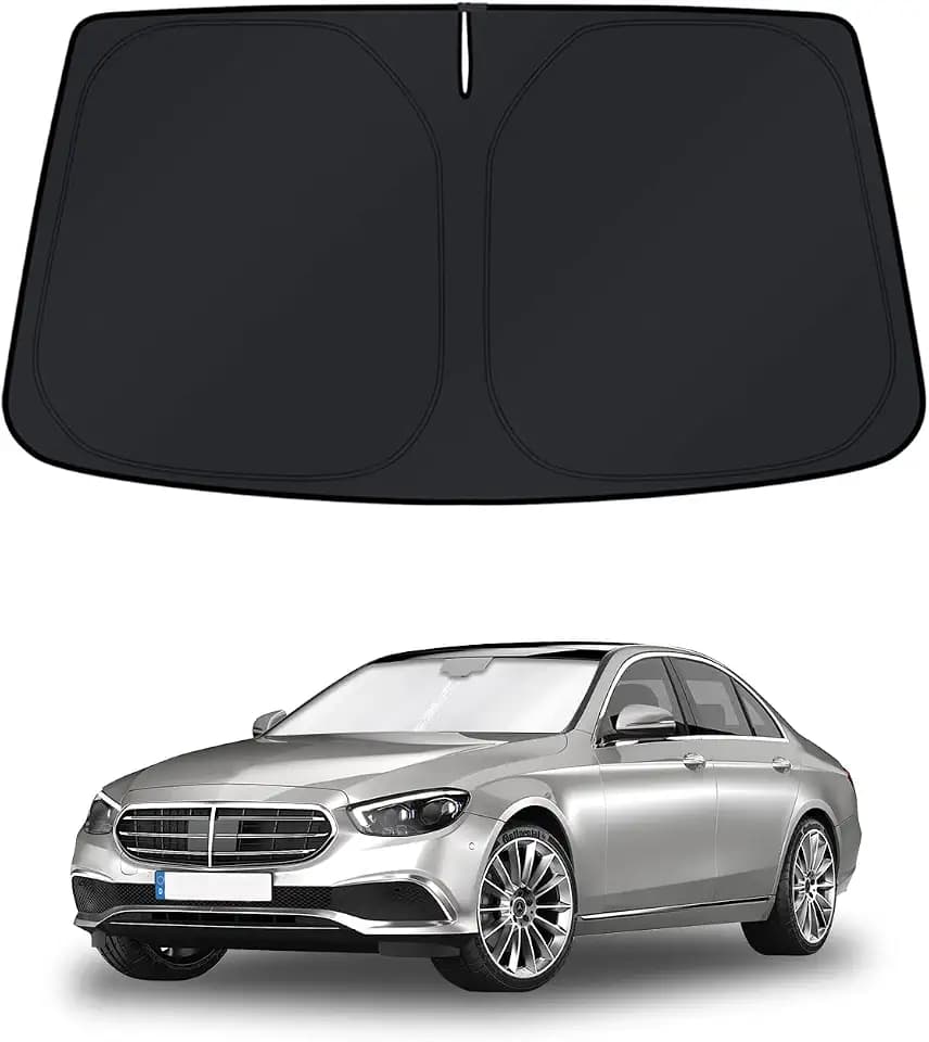 KUST Windshield Sun Shade for Mercedes-Benz S-Class 2015-2025 Window Accessories Shade Sun Visor Foldable Block UV Rays Keep Car Cooler