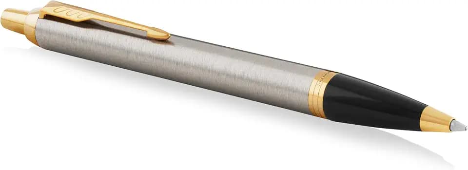 Parker IM Kugelschreiber | Brushed Metal | Mittlere Spitze | Blau | Geschenkbox