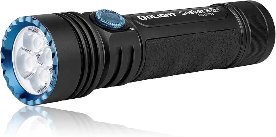 OLIGHT Seeker 3 Pro LED Taschenlampe, 4200 Lumen 250 Meter, Superstarkes Licht mit 5 Beleuchtungsmodi, bis zu 15 Tage, USB Wiederaufladbare Lampe für Camping, Abenteuer(Schwarz)