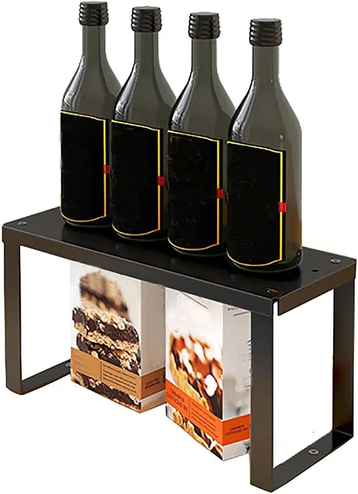 YunNasi Schrankregal Stapelbar Edelstahl, 1 Stück, S:30x28x15cm | Küchenregal Organizer, Für Küche Aufbewahrung, Badezimmer Aufbewahrung, Schrank Organizer