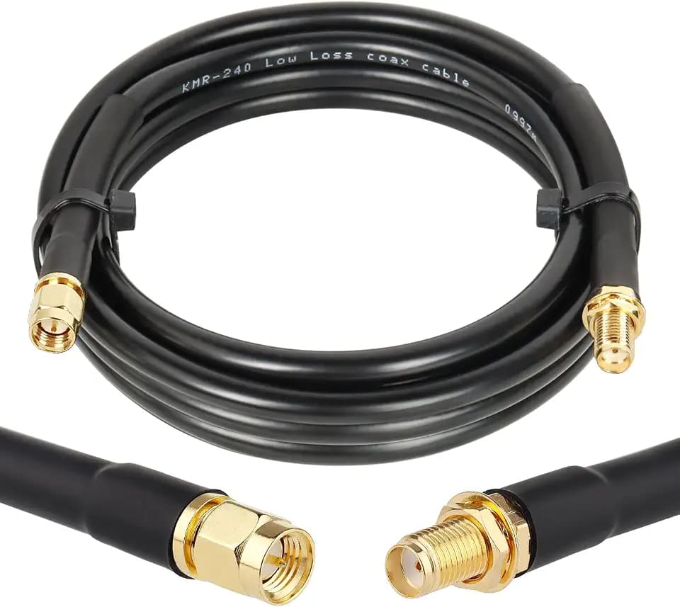 XRDS - RF SMA Cable 5FT, SMA Extension with Female Connector, 50 Ohm KMR240 Coax Coaxial Cable