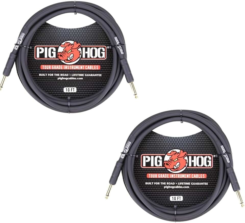 Pig Hog PH10 10' Instrument Cable Dual Pack