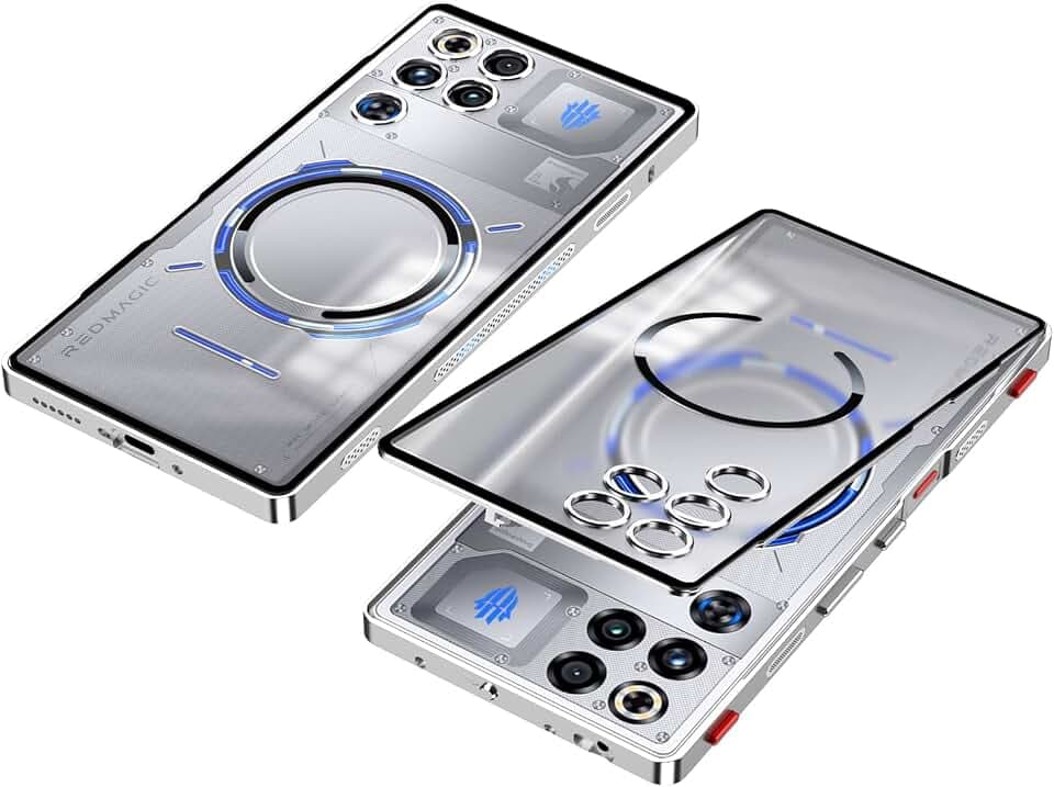 QUIETIP Magnetic Case for RedMagic 11 Pro/11S Pro with Screen Protector,[Compatible with MagSafe] Metal Frame + Translucent Matte Drop Protection Cover,Silver