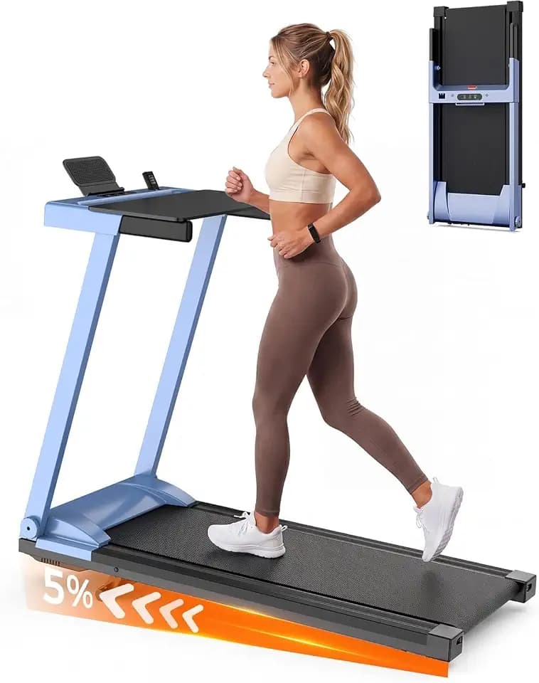 Walking Pad Treadmill with Incline, 3.0HP Quiet Motor, Folding Portable Design, 300LB Capacity, Handle Bar, Remote Control & LED Display for Home and Under Desk