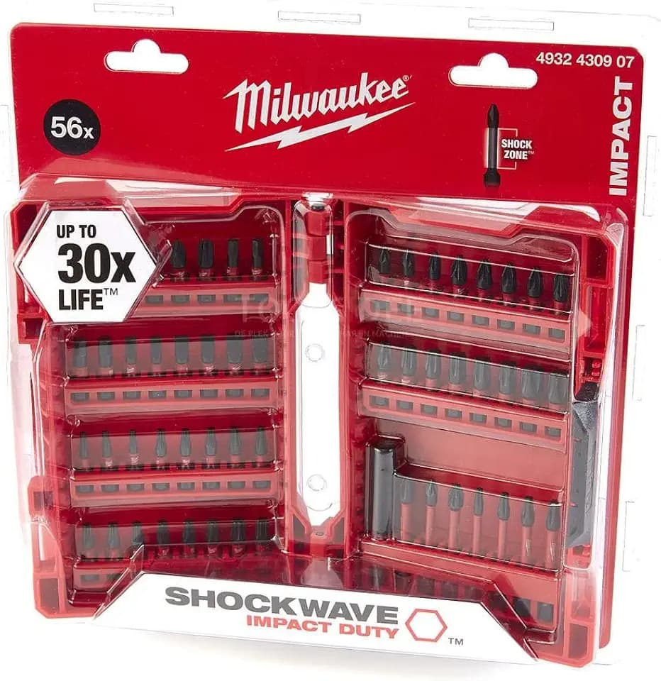 Milwaukee Schrauben und Bohren, 56-teilig Shockwave GEN II, 1 Stück, 4932430907, 26 x 25 x 6 cm