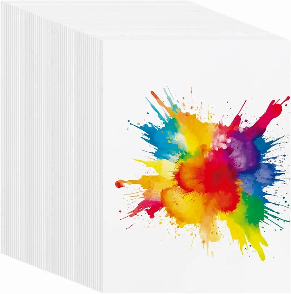 PATIKIL 80 Sheets Cotton Watercolor Paper 140lb/300 GSM Hot Press Water Coloring Paint Paper for Art Painting Watercolor Drawing Artist, 9x12 Inch