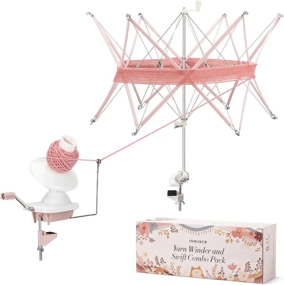 INMAKER Wollwickler mit Wollhaspel, Garnwickler für Häkeln, Yarn Winder