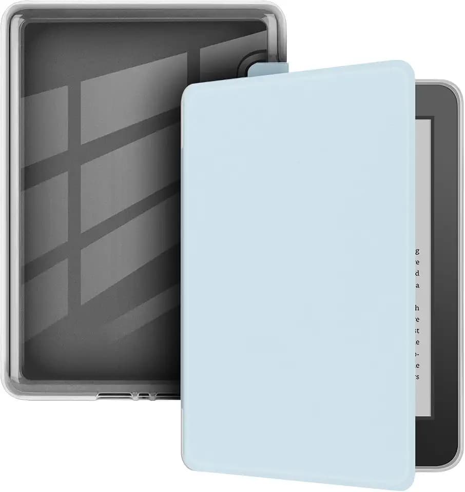 Case for 6" Kindle (10th Generation-2019 Release), Ultra Clear Soft Flexible Transparent TPU Back Cover with Auto Sleep/Wake for Kindle (Model NO. J9G29R), Light Blue