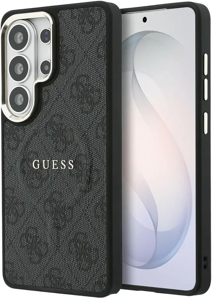 CG MOBILE Guess 4G Geprägter Ring kompatibel mit MagSafe Hülle für Samsung Galaxy S26 Ultra (Schwarz)
