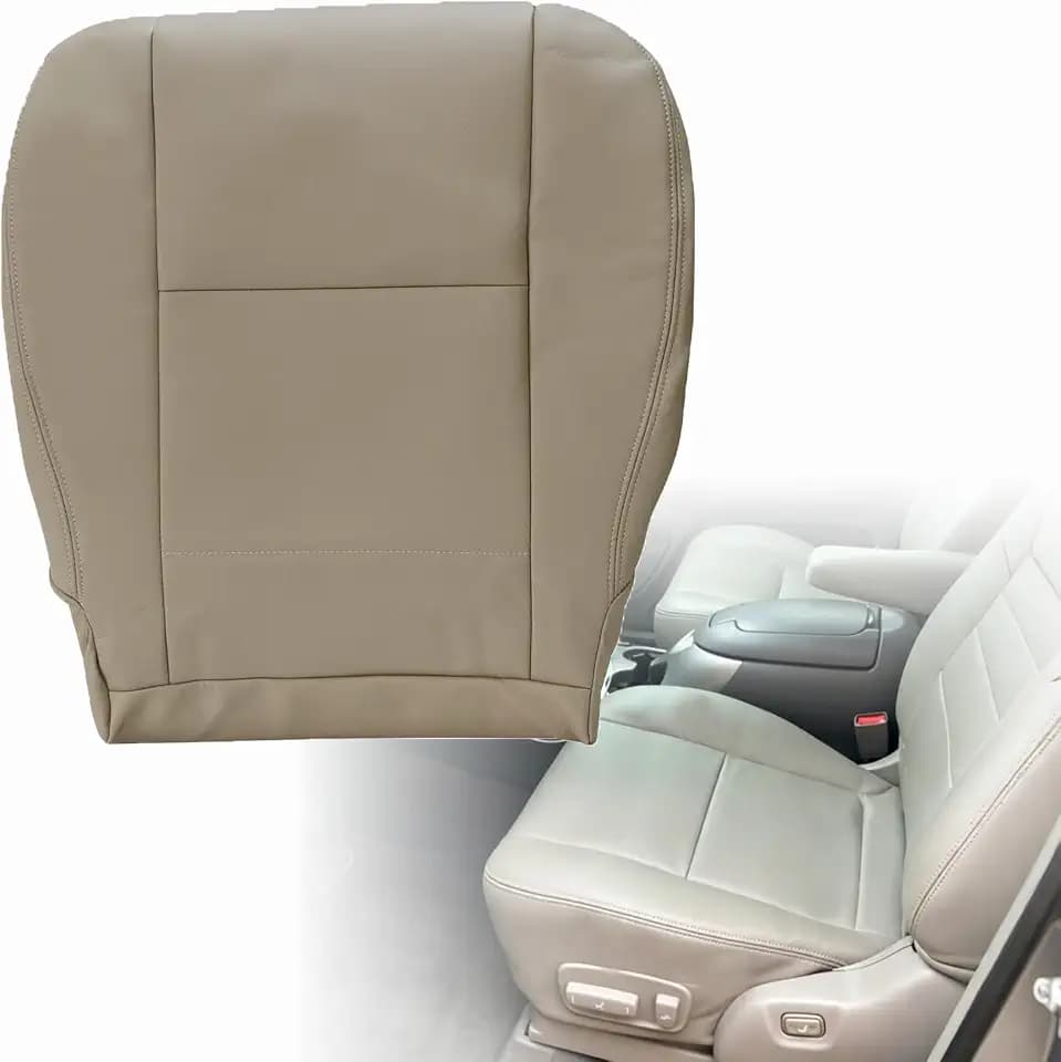 NLQR Tan Custom Fit Front Driver & Passenger Seat Bottom universalSeat Cover Replacement Fit for Toyota Sequoia& Tundra 2000 2001 2002 2003 2004 2005 2006, Waterproof Microfiber Leather