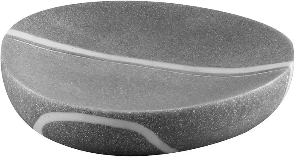 Zeller 18300 Seifenschale, Steinoptik, Poly 12 x 12 x 2.2 cm