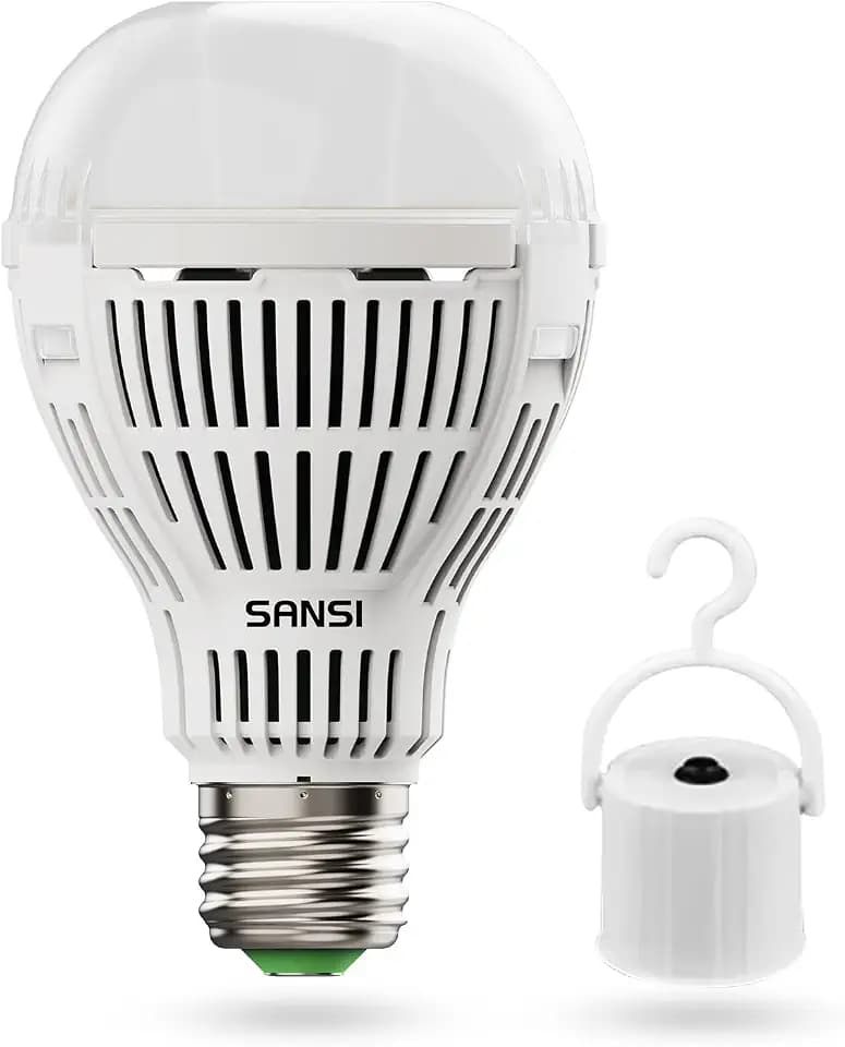 SANSI Rechargeable Emergency A19 LED Bulb 120W Equiv. 2000mAh 1800LM 6500K