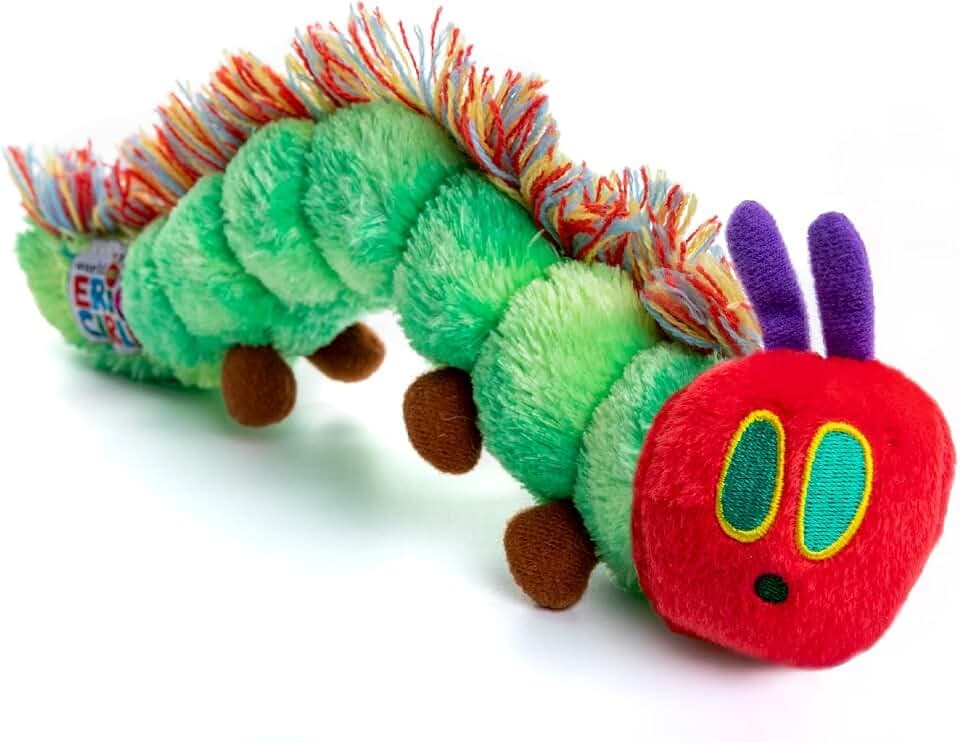 KIDS PREFERRED World of Eric Carle, The Very Hungry Caterpillar Bean Bag Toy, 10 inches