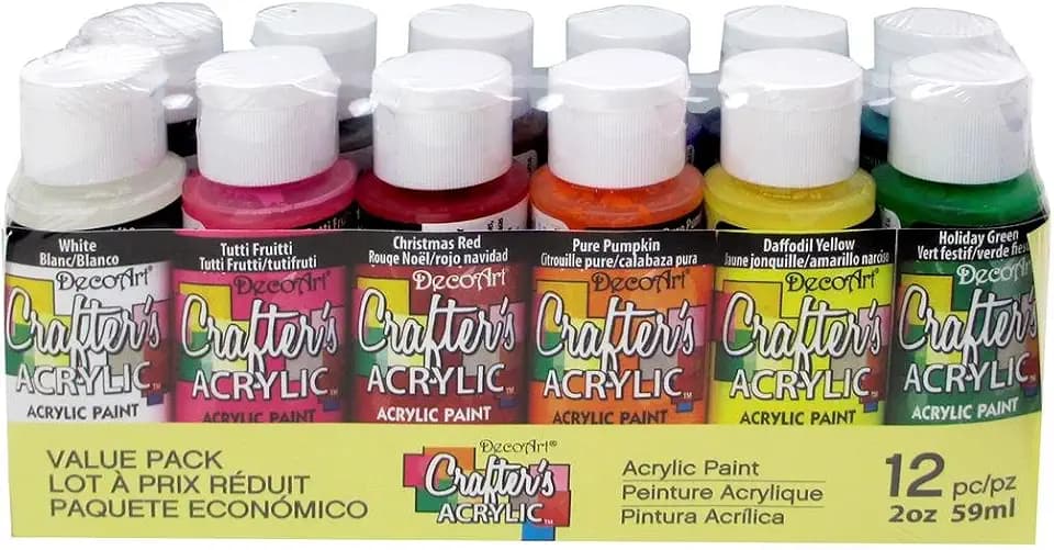 Decoart DECDASK.353 Crafter's Value Pack Acrylic 12Pc