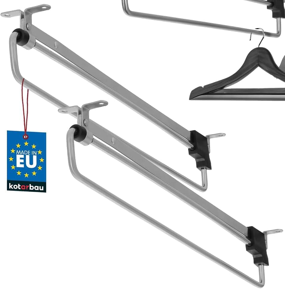 KOTARBAU® 2er Set Ausziehbare Kleiderstange für Garderobenschrank 400mm