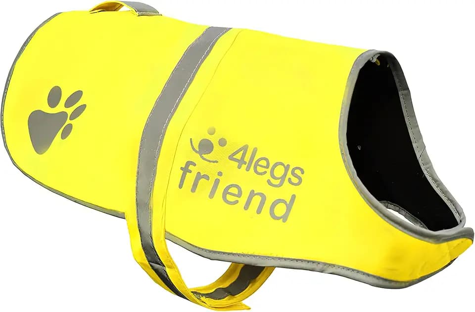 Reflektierender, Leichter Fleece-Mantel mit Loch für die Leine, 5 Größen – hohe Sichtbarkeit für Aktivitäten im Freien bei Tag und Nacht, hält Ihren Hund sichtbar, sicher vor Autos und Jagdunfällen