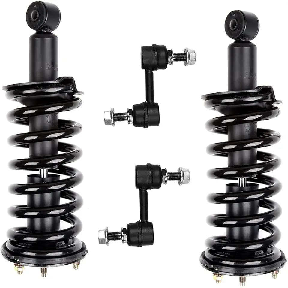 SCITOO - (4pcs) Front Strut Spring Assembly Stabilizer Bar Link fit for 2004-2012 for Infiniti QX56 2005-2010 2013-2015 for Nissan for ARMADA 2004-2012 for Nissan for Titan