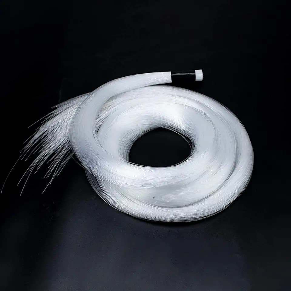 AZIMOM PMMA Plastic 450pcs*0.03in*9.8ft Fiber Optic Cable Strands 0.75mm 3Meter Length End Glow Roll Fiber String for Star Sky Roof Ceiling Decoration All Kind LED Light Engine Driver