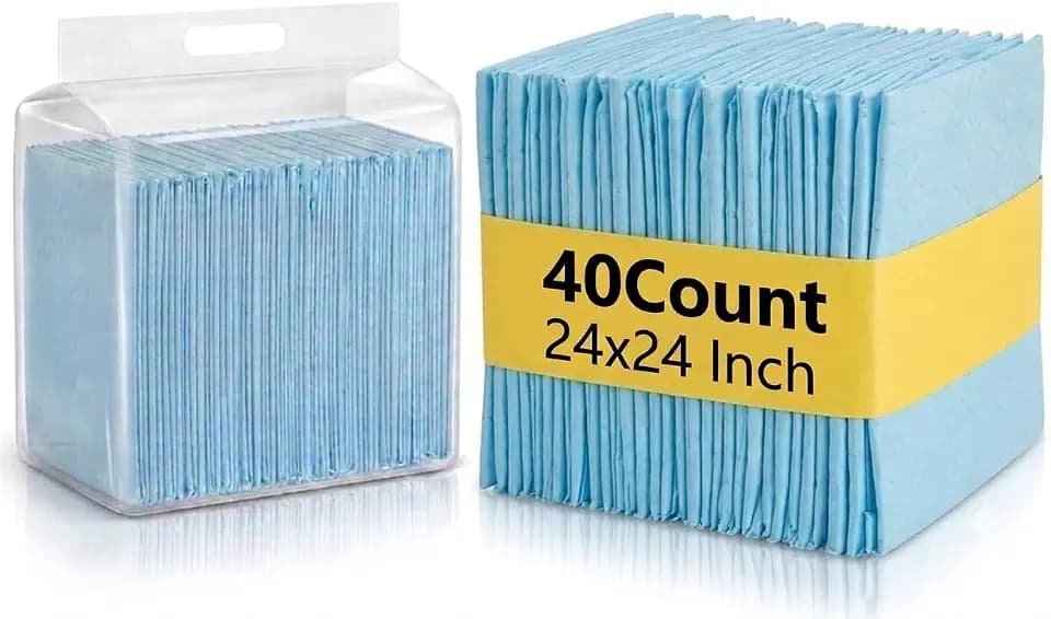 Dog Pee Pads 24x24 Inch Regular Large, Super Absorbent Puppy Training Pads 40 Pack, Leak-Proof 6-Layer Potty Pads with Quick-Dry Surface and Odor Control for Puppies & Aging Dogs
