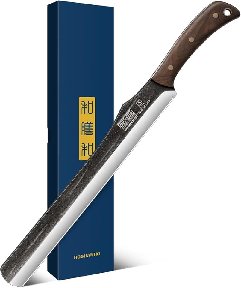 HOSHANHO 12" Brisket Knife, High Carbon Steel Carving Slicing Knife for BBQ