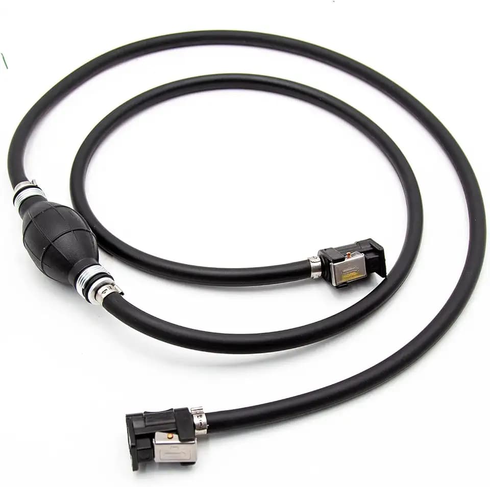 5/16" Hose Line Marine Outboard Boat Motor RVs Fuel Assembly with Primer Bulb Steel Hose Clamps 6FT Rubber Fuel Line Assembly for Marine Outboard Boat Motor RVs