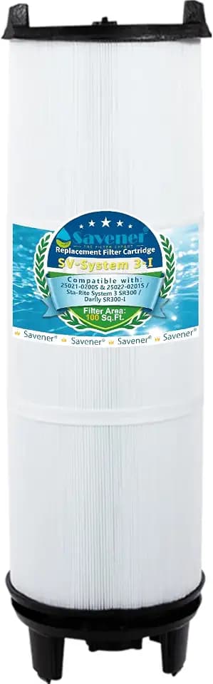 S7M120 System 3 Inner Pool Filter Compatible with 25021-0200S & 25022-0201S, Replacement for Sta-Rite System 3, SR300 Pool Filter Cartridge, 100 Sq.Ft. Filtration Area